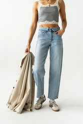 Karina Folded Straight Leg Jeans