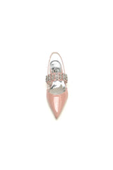 Nude Pink Womens Shoes with Silver Accents