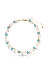 Dressed in Turquoise Pearls Necklace