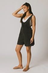 Scottie Denim Overalls in Black FINAL SALE