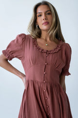 Demi Maxi Dress in Marsala