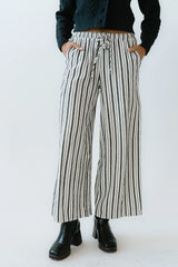 Lucy Striped Baggy Pants in Black