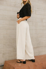 Tatum Woven Pants in Oatmeal FINAL SALE