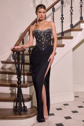 Sarah Gown Strapless Sheer Corset Dress