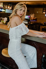FATE INTERVENES WHITE LACE JUMPSUIT