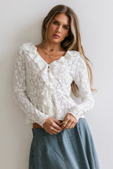 Kinsey Ruffle Lace Top FINAL SALE