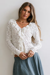 Kinsey Ruffle Lace Top FINAL SALE