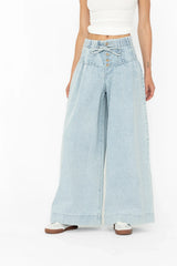 Melanie Wide Leg Pants in Light Wash FINAL SALE