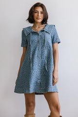 Camryn Collared Baby Doll Dress in Medium Wash
