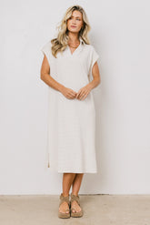 Elisa Striped Maxi Dress in Tan FINAL SALE