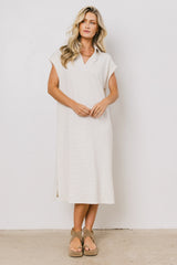Elisa Striped Maxi Dress in Tan FINAL SALE