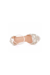 Rhinestone Flowers Decor Peep Toe Platform Stiletto Ankle strap High Heels