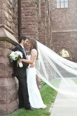 Vintage Sheer Single Tier Classic Wedding Bridal Veil
