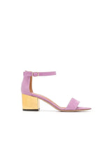 Party Suede Peep Toe Sandals Chunky Heel Evening Shoes With Ankle Strap