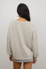 Tate Knit Sweater in Oatmeal