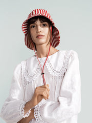 Stripe Tulip Bucket Hat
