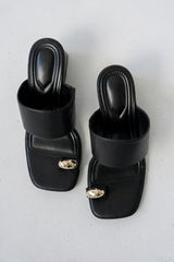 Fawn Block Heel in Black