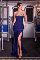 Padma Gown Strapless Stretch Satin Evening Dress