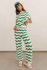 Elenor Knit Top in Green FINAL SALE