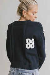 Jersey Cable Knit Sweater FINAL SALE