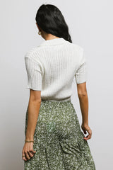 Millie Knit Sweater Top in Off White FINAL SALE