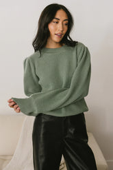 Amber Knit Sweater in Sage FINAL SALE