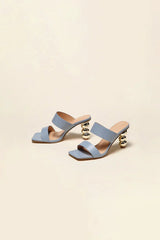 Square Toe Shaped Gourd High Heels