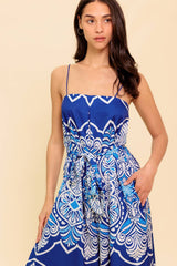 SELAH PRINTED JUMPSUIT NAVY