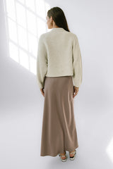 Tory Satin Maxi Skirt in Mauve FINAL SALE