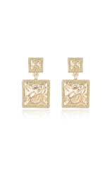 Repeated Square Dangle Earrings