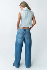 Timothy Sleeveless Sweater in Blue