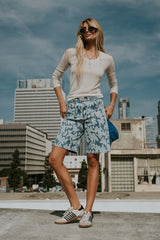 Declan Floral Bermuda Denim Shorts