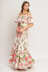 SWEET ESCAPE OFF SHOULDER MAXI DRESS