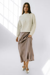 Tory Satin Maxi Skirt in Mauve FINAL SALE
