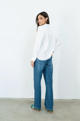 Tacie Button Up in White