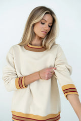 Marie Oversized Sweatshirt in Bone FINAL SALE
