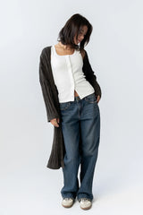 Eve Ribbed Duster in Olive