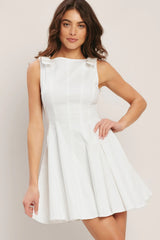 ELEGANT MOMENT WHITE MINI DRESS