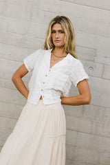 Stacia Textured Button Up FINAL SALE