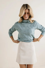 Maeve Turtleneck Sweater in Blue FINAL SALE