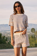 Maizey Scalloped Knit Shorts