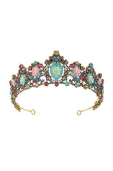 Vintage Multicolor Diamond Gold Crown