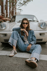 Mckell Cuffed Wide Leg Jeans