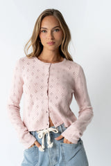 Kandy Scalloped Sweater in Pink