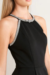 GALAXY CHARM BLACK MIDI DRESS