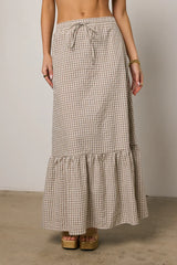 Willie Gingham Maxi Skirt FINAL SALE