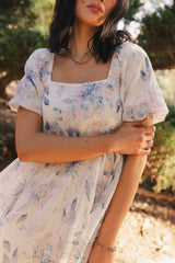 Kendry Floral Maxi Dress in Blue FINAL SALE