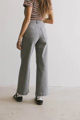 Leila Wide Leg Jeans in Grey FINAL SALE