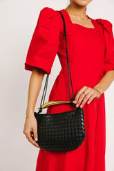 Tobias Woven Bag in Black