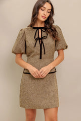 MADEMOISELLE MODE TWEED MINI DRESS